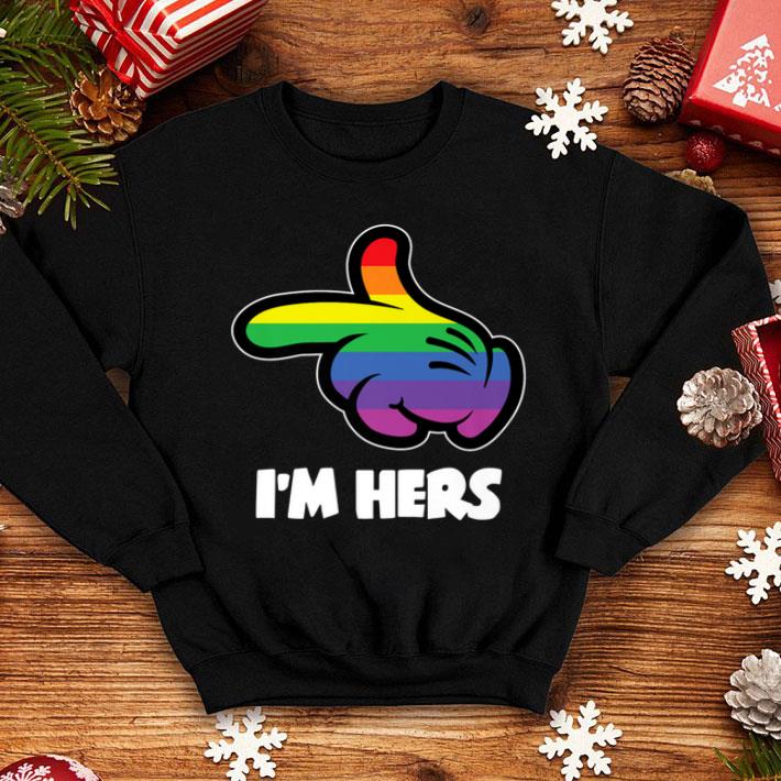 cd92a77c lesbian couple shes mine im hers lgbt matchings shirt 4 - Lesbian Couple Shes Mine Im Hers LGBT Matchings Shirt