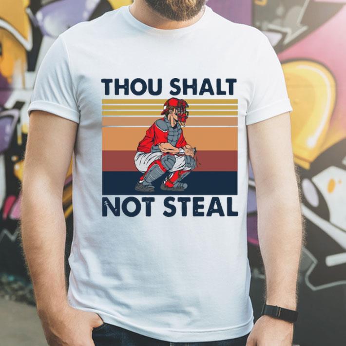 Vintage Baseball Catcher Thou Shalt Not Steal shirt cf583618 vintage baseball catcher thou shalt not steal shirt 4 - Vintage Baseball Catcher Thou Shalt Not Steal shirt