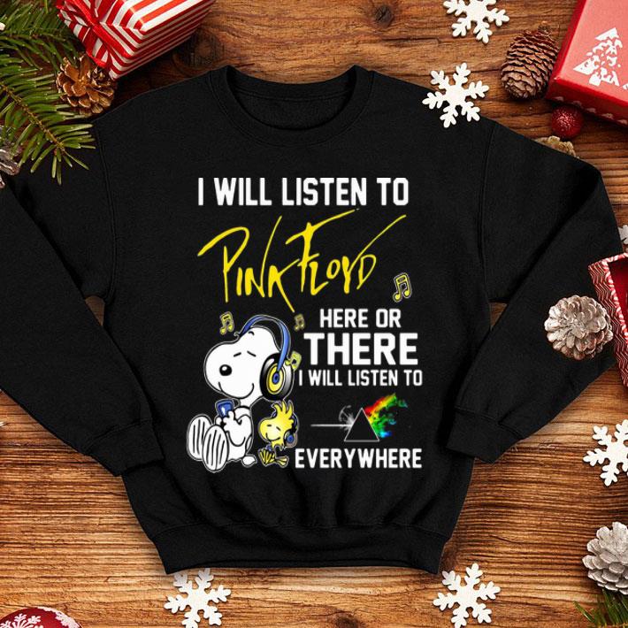 Snoopy And Woodstock I Will Listen To Pink Floyd Here Or There shirt