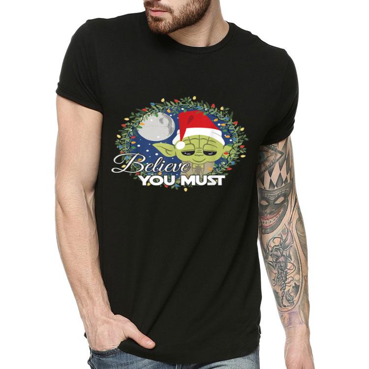 d0c4e525 star wars believe you must yoda christmas wreath shirt 4 - Star Wars Believe You Must Yoda Christmas Wreath Shirt