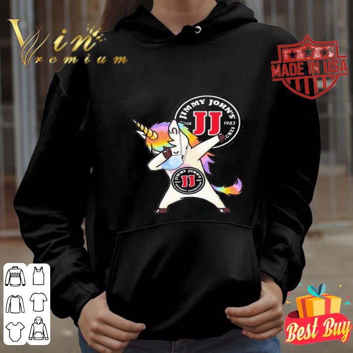 d0c71bea dabbing unicorn mask jimmy john s logo shirt 4 - Dabbing Unicorn Mask Jimmy John's Logo shirt