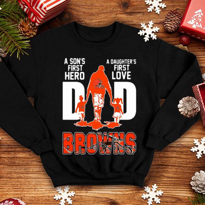 Dad A Son's First Hero A Daughter's First Love Cleveland Browns shirt d3e72b94 dad a son s first hero a daughter s first love cleveland browns shirt 4 - Dad A Son's First Hero A Daughter's First Love Cleveland Browns shirt