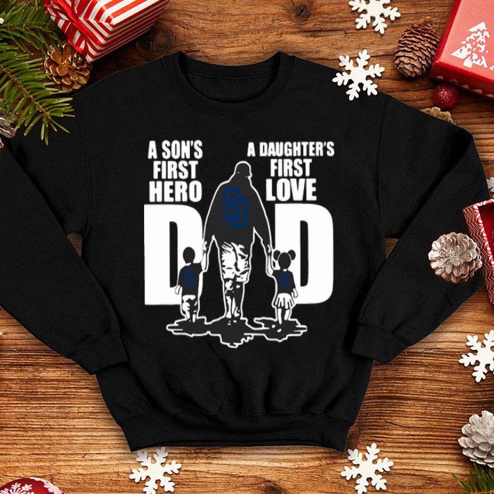 d67661e2 diego padres dad a son s first hero a daughter s first love shirt 4 - Diego Padres Dad A Son's First Hero A Daughter's First Love shirt