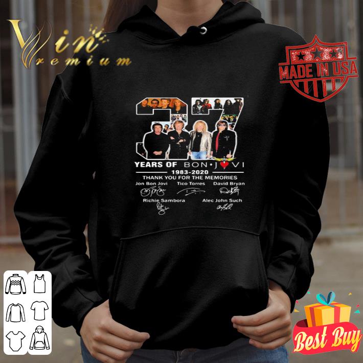 37 Years Of Bon Jovi 1983 2020 Signatures shirt