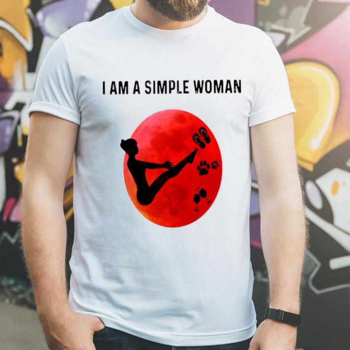 I Am A Simple Woman Pilates Blood Moon Shirt