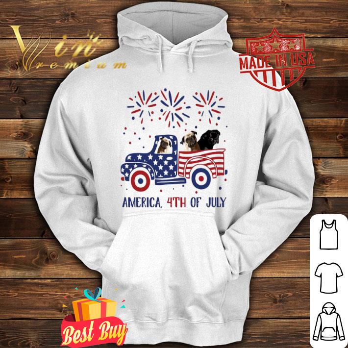 Truck and Bulldog America 4th Of July Independence Day shirt