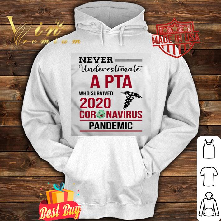 Never Underestimate A PTA Who Survived 2020 Coronavirus Covid-19 shirt