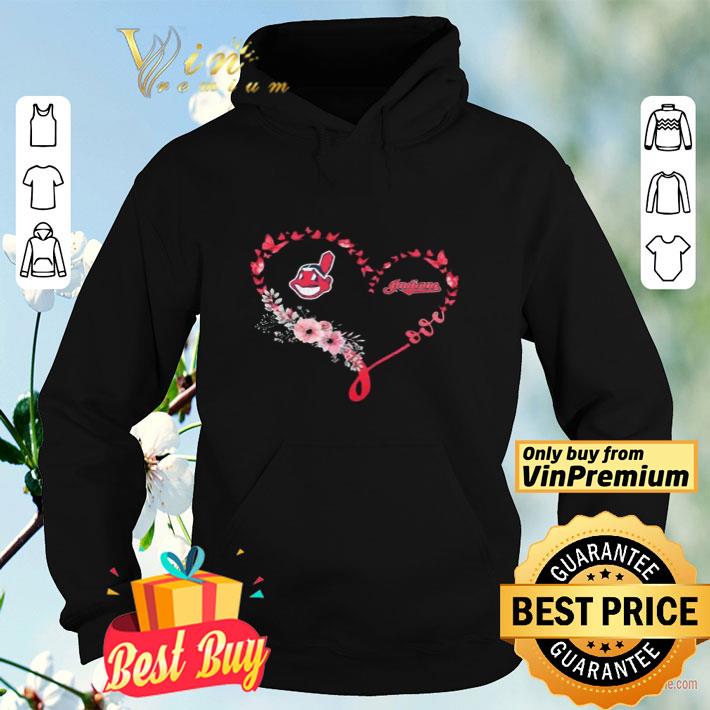 ec7efec3 butterfly love cleveland indians flowers heart shirt 4 - Butterfly Love Cleveland Indians Flowers Heart shirt