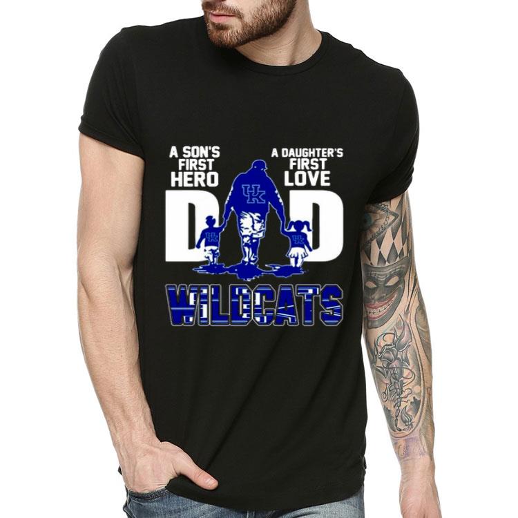 f10dfb27 dad daughter s and son first hero first love shirt 4 - Dad Daughter's And Son First Hero First Love Shirt