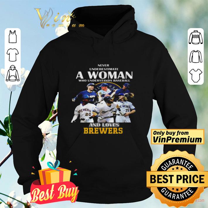 f4f211d3 milwaukee brewers never underestimate a woman who understands baseball shirt 4 - Milwaukee Brewers Never underestimate a woman who understands baseball shirt