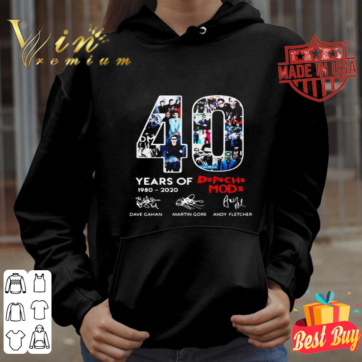 f5ab89f8 40 years of 1980 2020 depeche mode band signatures shirt 4 - 40 Years Of 1980 2020 Depeche Mode Band Signatures shirt