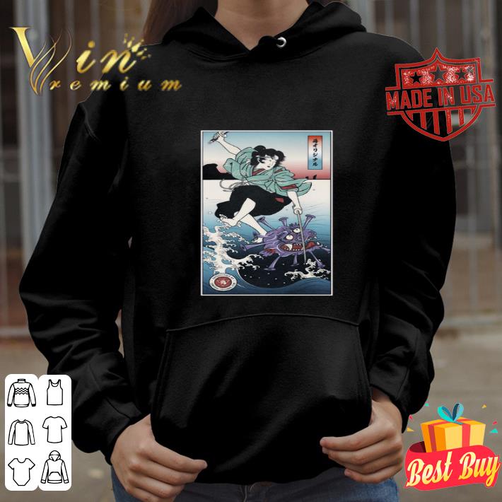 f6de41e3 onna bugeisha vs coronavirus shirt 4 - Onna-bugeisha Vs Coronavirus shirt