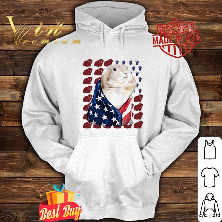 Firework Bunny American Flag Independence Day shirt