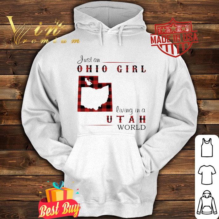 Just An Ohio Girl Living In A Utah World Map shirt