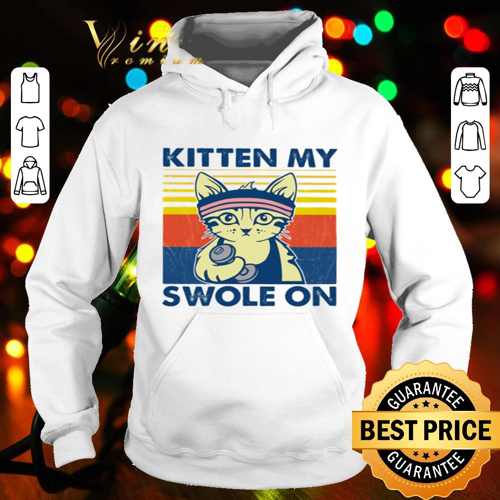 Cat Kitten my swole on gym vintage shirt