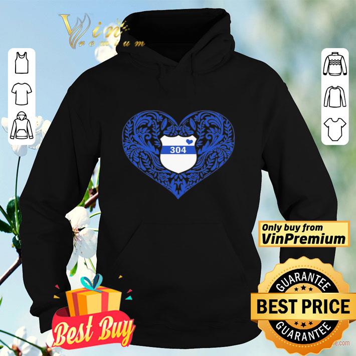 0387a488 thin blue line police badge pattern heart personalized shirt 4 - Thin Blue Line Police Badge Pattern Heart Personalized shirt