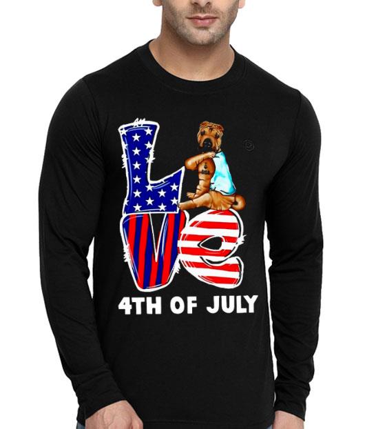 4th Of July Shar Pei Dog Tattoo I Love USA Shirt 10 4th Of July Shar Pei Dog Tattoo I Love USA Shirt