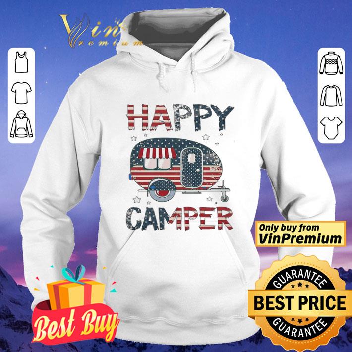 Happy Camper American flag shirt