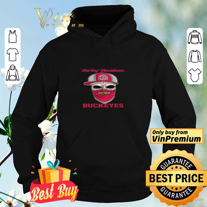 05fa8a39 skull mask motor harley davidson cycles ohio state buckeyes shirt 4 - Skull Mask Motor Harley Davidson Cycles Ohio State Buckeyes shirt