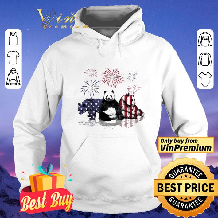 Bear firework american flag independence day shirt