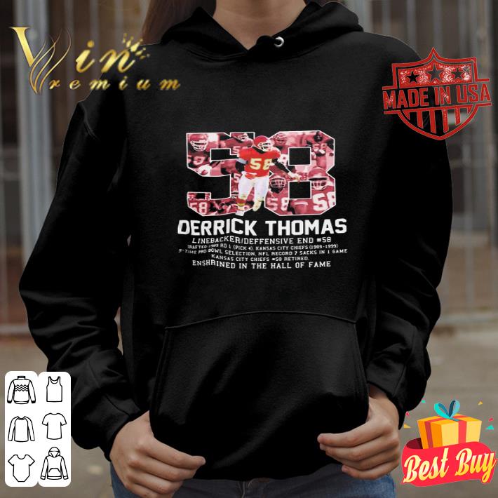 58 Derrick Thomas Kansas City Chiefs Linebacker Deffensive shirt