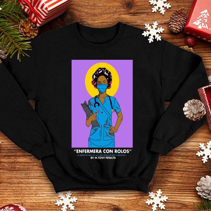 Enfermera Con Rolos Black Nurse shirt