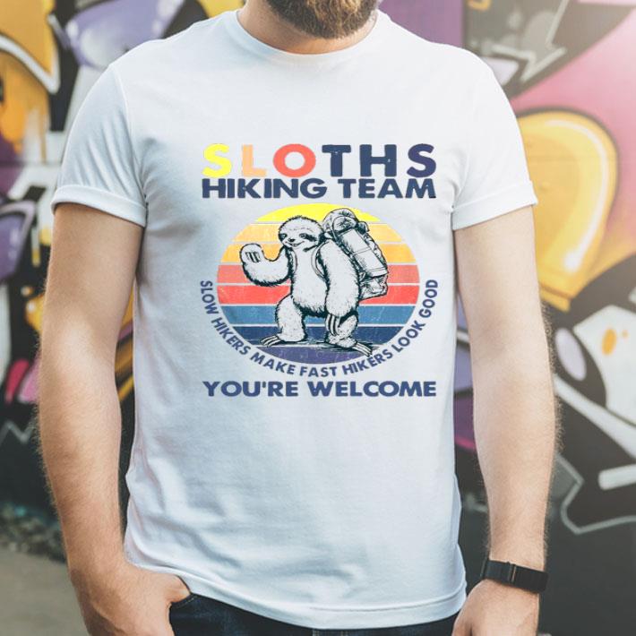 08e05a97 hiking sloths hiking team you welcome vintage shirt 4 - Hiking Sloths Hiking Team You Welcome Vintage Shirt