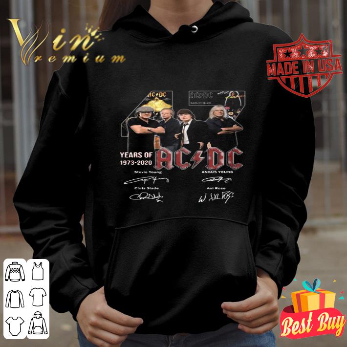 47 Years Of 1973-2020 Band ACDC Signatures shirt 4 47 Years Of 1973-2020 Band ACDC Signatures shirt