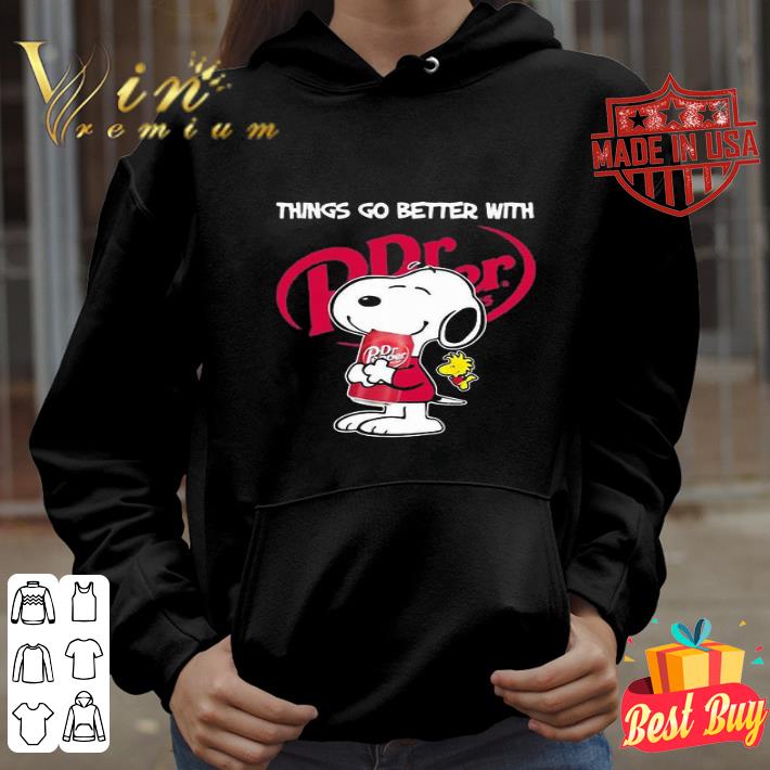 Snoopy And Woodstock Things Go Better With Dr. Pepper Logo shirt