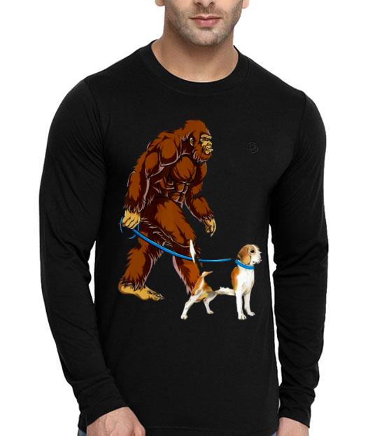 0a431476 bigfoot walking with beagle harrier shirt 4 - Bigfoot Walking With Beagle Harrier Shirt