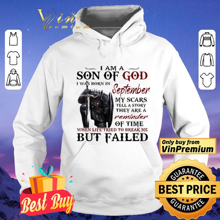 Templar Knight I Am Son Of God I was Born In September shirt