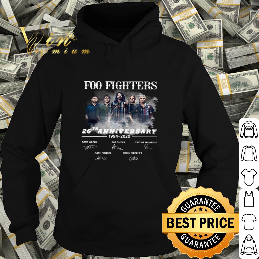 0c7e1796 dave grohl foo fighters 26th anniversary 1994 2020 signatures shirt 4 - Dave Grohl Foo Fighters 26th Anniversary 1994 2020 Signatures shirt