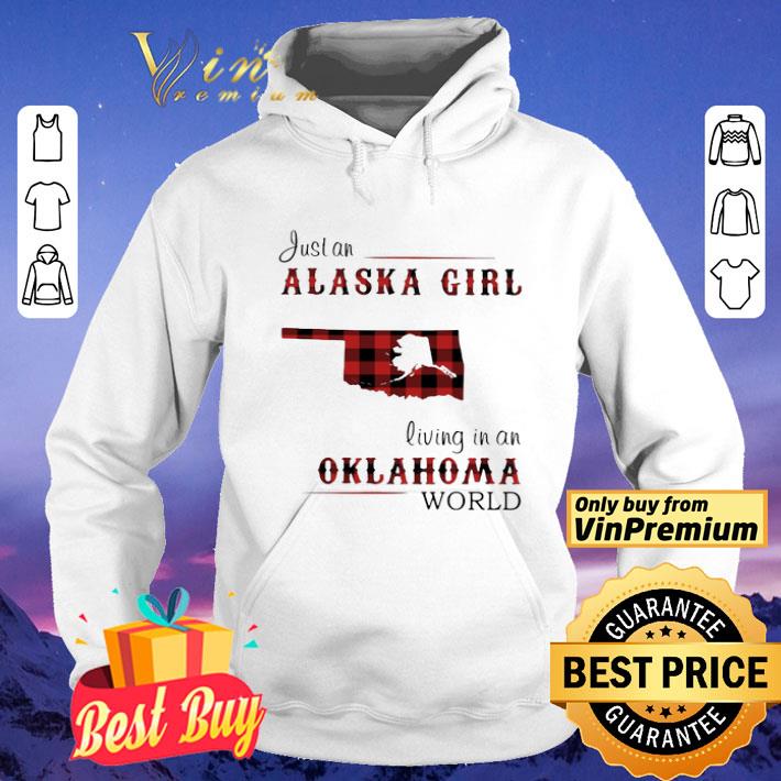Just an alaska girl living in a oklahoma world map shirt