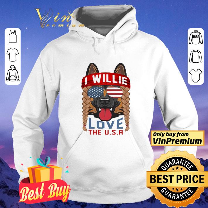 Willie Nelson Mashup German Shepherd I Willie Love The USA shirt