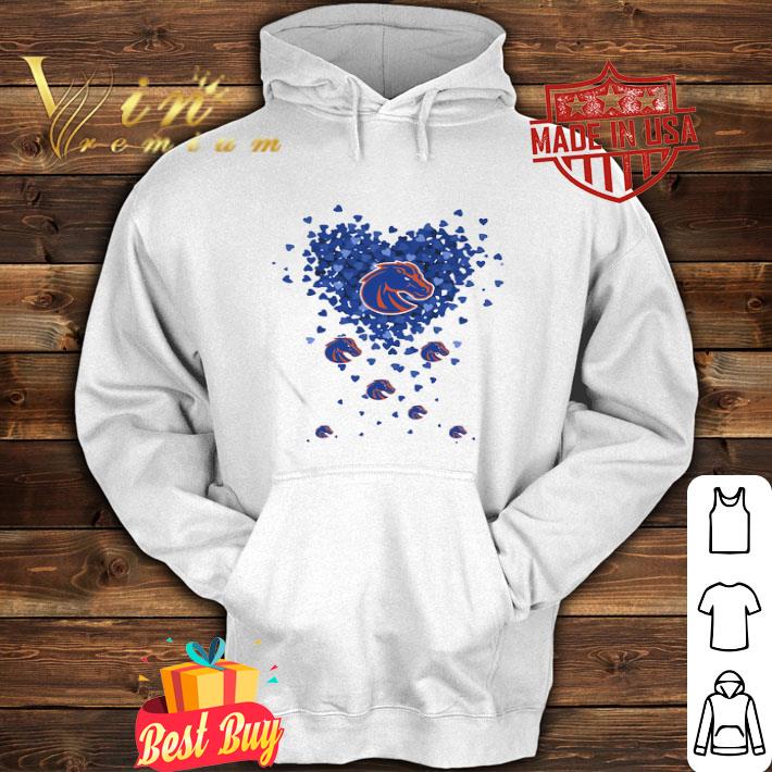 Love boise state broncos logo hearts shirt
