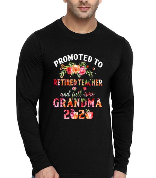 13c162bd promoted to retired teacher and full time grandma 2020 flower shirt 4 - Promoted To Retired Teacher And Full Time Grandma 2020 Flower Shirt