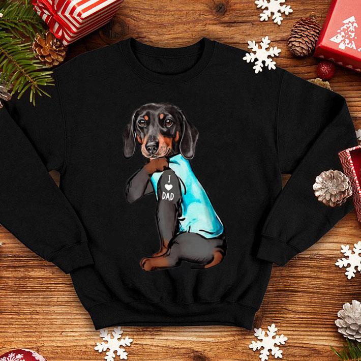 Dachshund Tattoos I Love Dad Happy Father's Day shirt