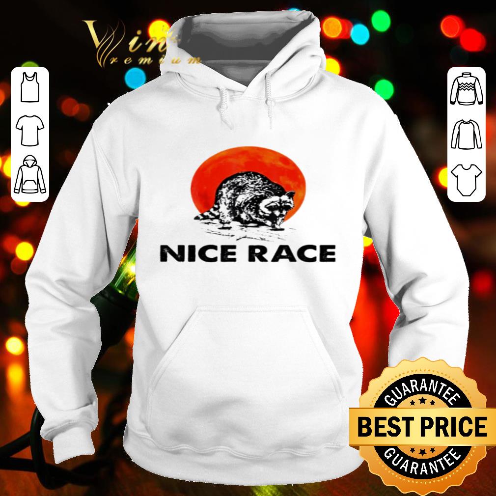 Racoon Nice Race Sunset Blood Moon shirt