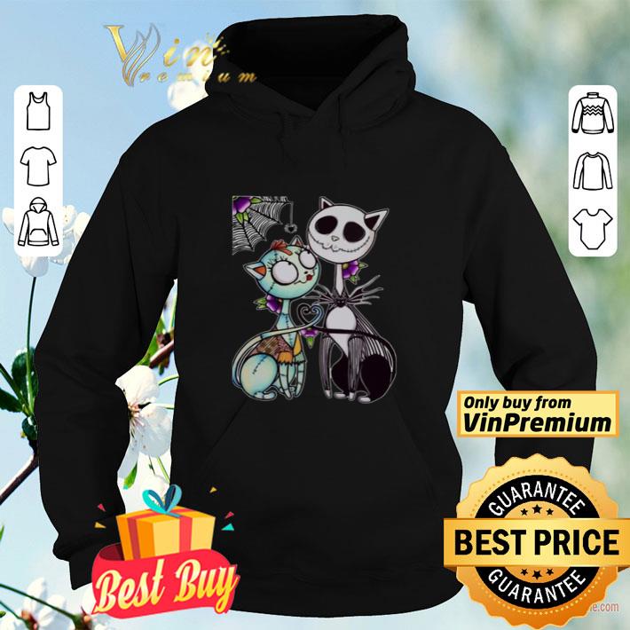 15502ad2 sally and jack skellington cat shirt 4 - Sally and Jack Skellington Cat shirt