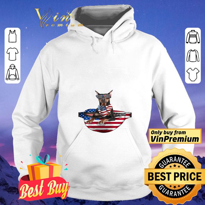 German Pinscher Waist Pack American Flag 4th Of July shirt