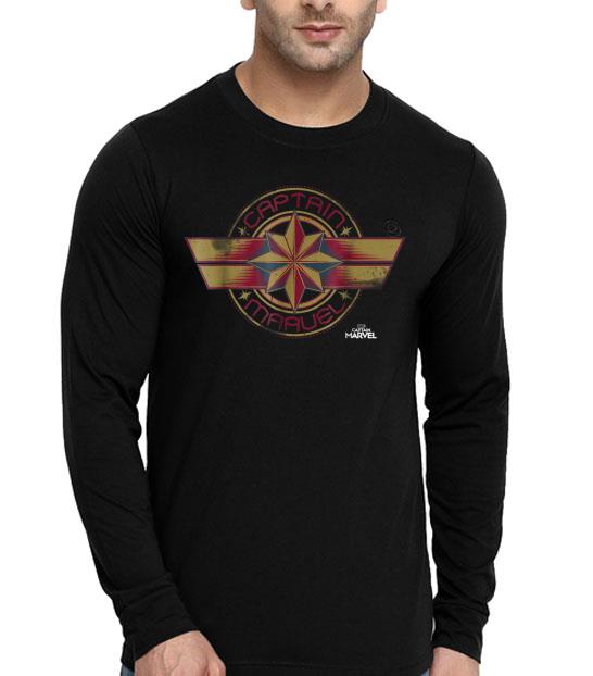 16ee6e95 captain marvel color fade circle logo badge graphic shirt 4 - Captain Marvel Color Fade Circle Logo Badge Graphic Shirt