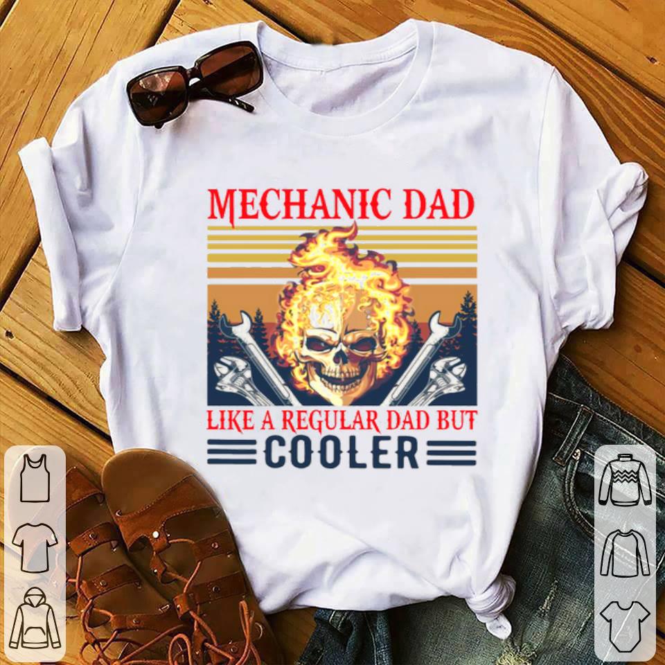 183c8c3b skull mechanic dad like a regular but cooler vintage shirt 4 - Skull Mechanic Dad Like A Regular But Cooler Vintage Shirt