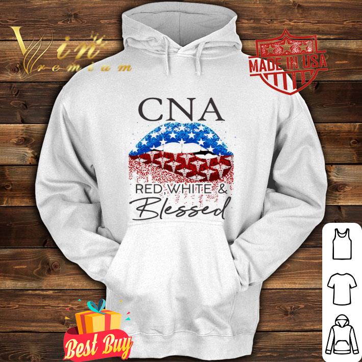 Lips CNA Red White And Blessed American Flag 4th Of July shirt
