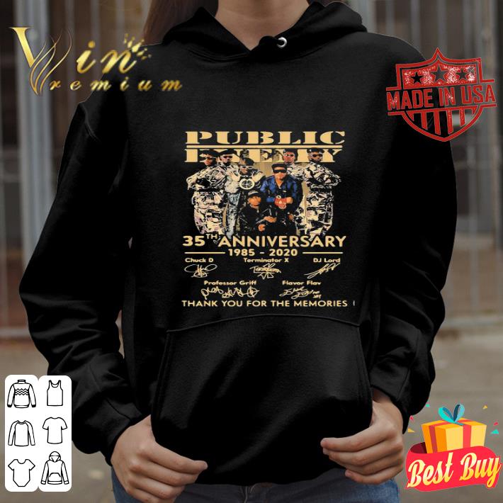 Public Enemy 35th Anniversary 1985-2020 Signatures shirt
