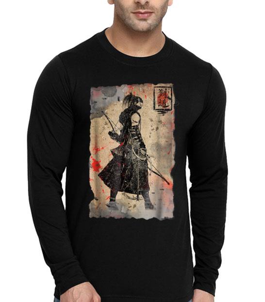 1de43ae3 samurai japanese retro art print bushido tee shirt 4 - Samurai Japanese Retro Art Print Bushido Tee Shirt