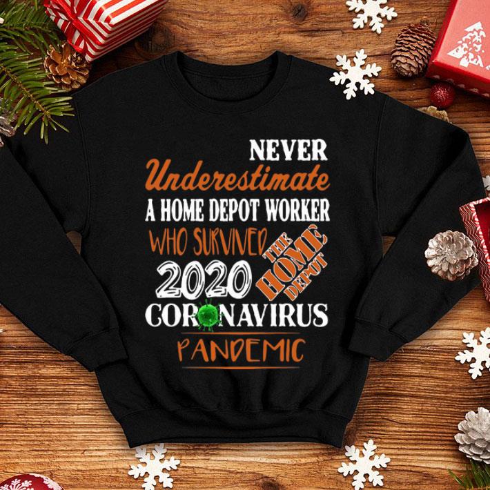 Never Underestimate A Home Depot Worker Who Survived 2020 Coronavirus shirt
