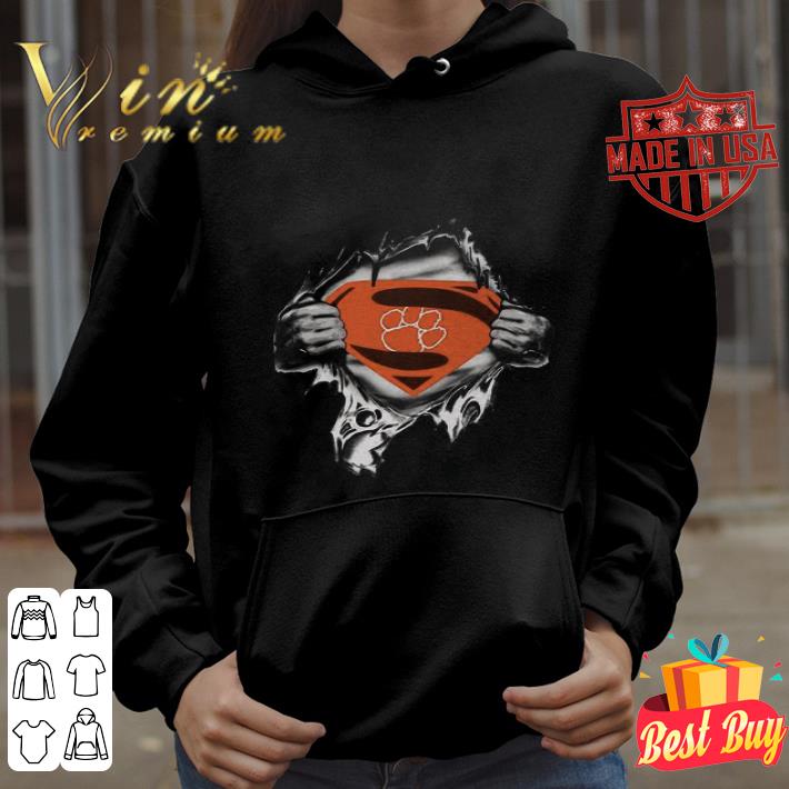20f754d9 clemson tigers insides me superman logo shirt 4 - Clemson Tigers Insides Me Superman Logo shirt