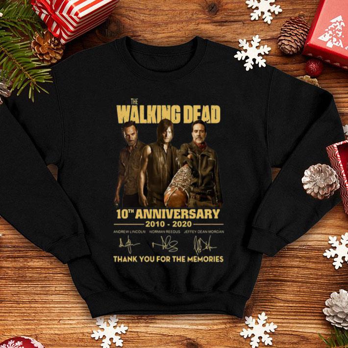 The Walking Dead 10th Anniversary Thank You For The Memories Signatures shirt