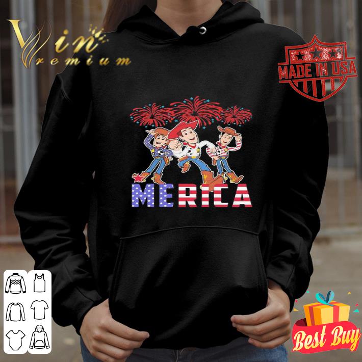 Pixar Toy Woody Merica American Flag 4th of july Independence Day shirt