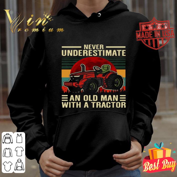 21cbd214 never underestimate an old man with a tractor sunset vintage shirt 4 - Never Underestimate An Old Man With A Tractor Sunset Vintage shirt